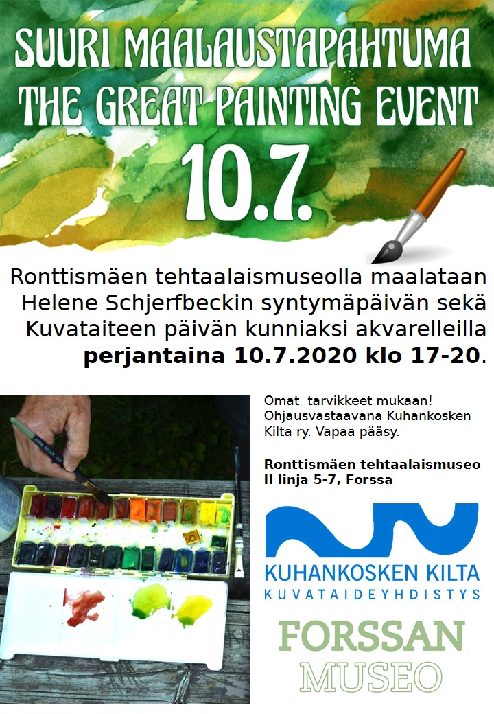 Maalaustapahtuma Ronttismäen tehtaalaismuseossa 10.7.2020